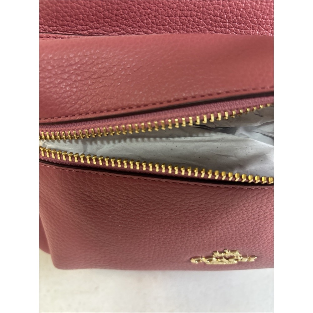 Coach F30550 Medium Charlie Backpack Pebble Leather Bag Strawberry MSRP $350 NWT - Picture 3 of 13